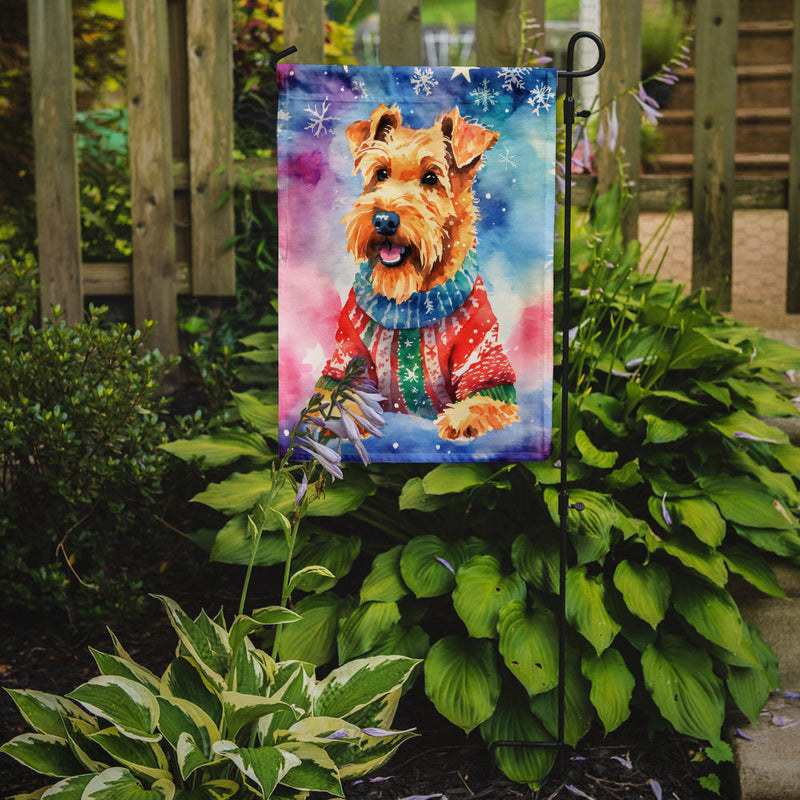 Airedale Terrier Christmas Garden Flag