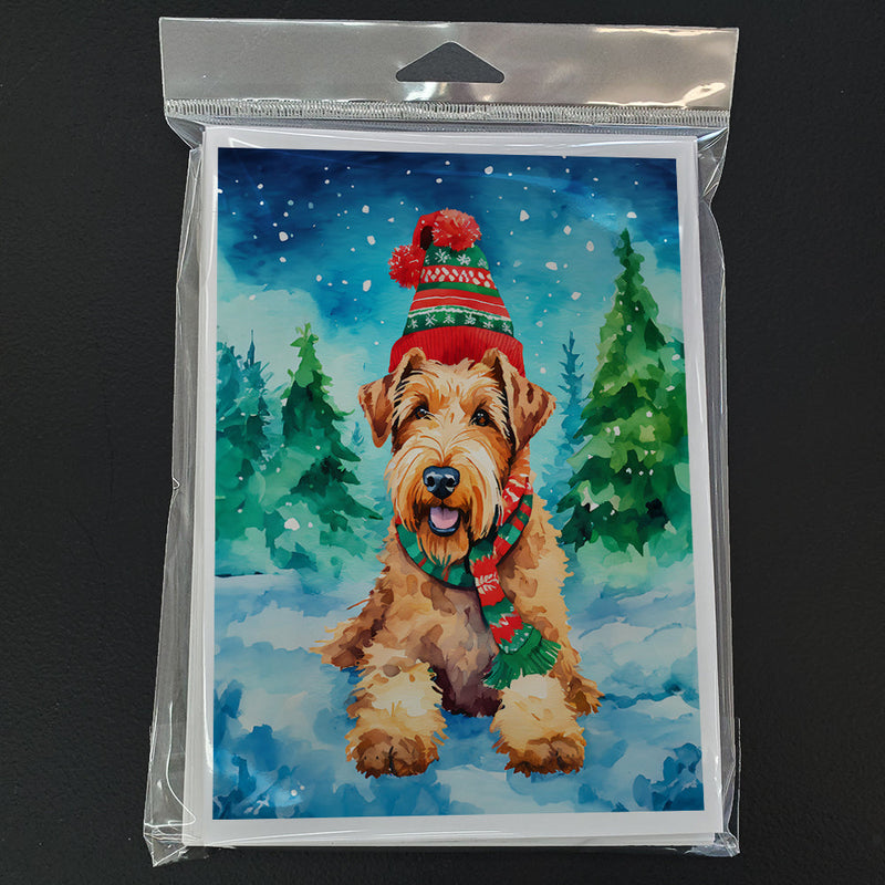 Airedale Terrier Christmas Greeting Cards Pack of 8