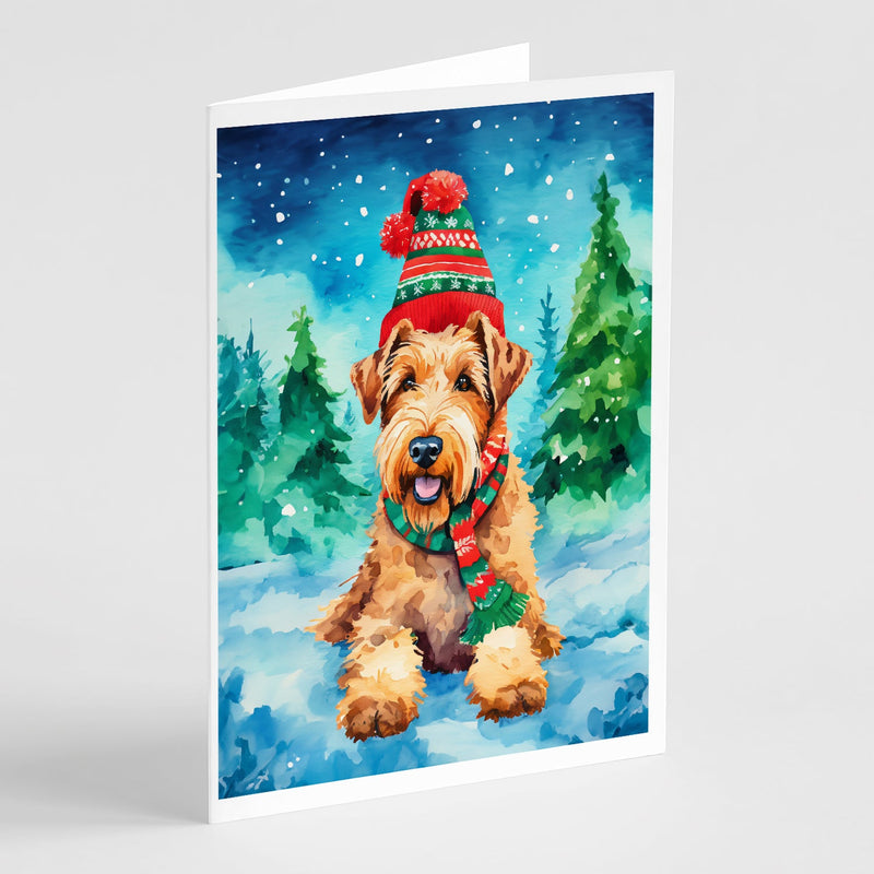 Airedale Terrier Christmas Greeting Cards Pack of 8