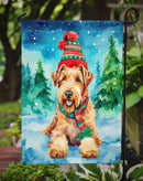 Airedale Terrier Christmas Garden Flag – Cozy Dog Holiday Decor with Tree & Presents