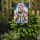 Alaskan Malamute Christmas Garden Flag – Cozy Dog Holiday Decor with Tree & Presents