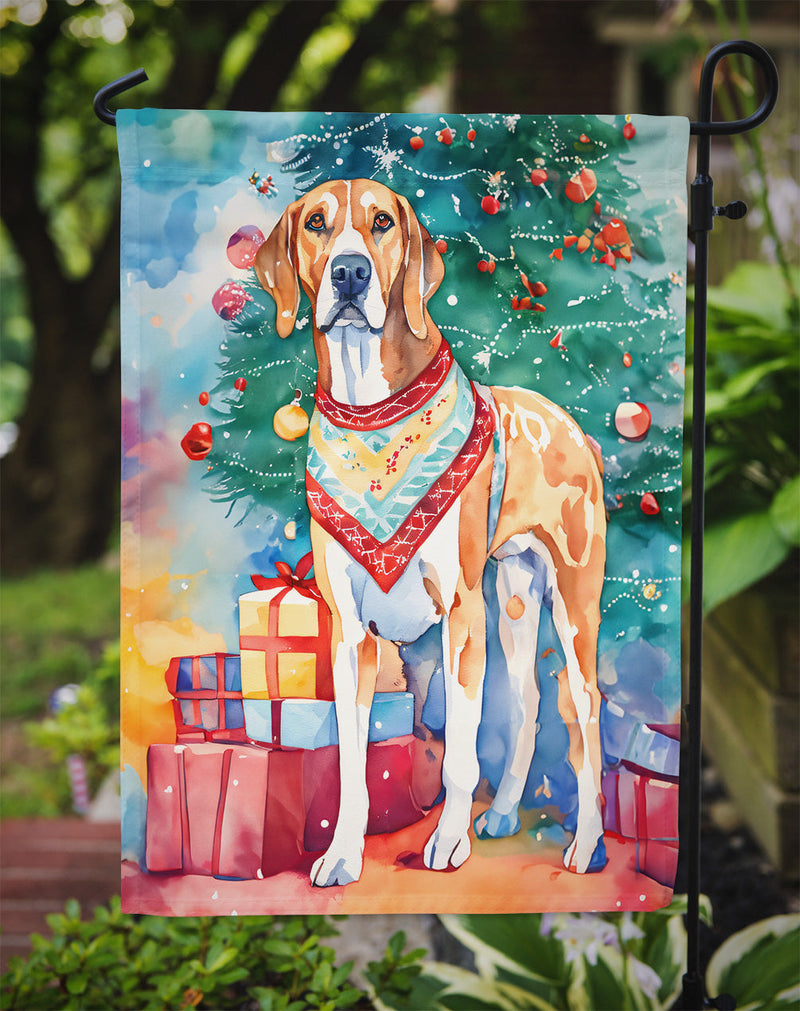 American English Coonhound Christmas Garden Flag