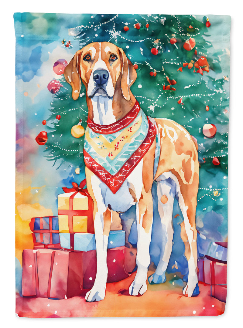 American English Coonhound Christmas Garden Flag