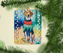 American English Coonhound Christmas Porcelain Ornament