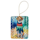 American English Coonhound Christmas Porcelain Ornament