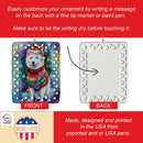 American Eskimo Christmas Porcelain Ornament