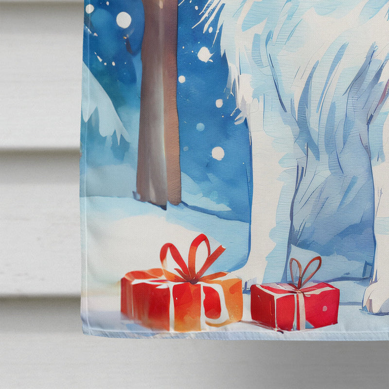 American Eskimo Christmas House Flag