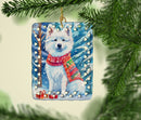 American Eskimo Christmas Porcelain Ornament