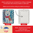 American Eskimo Christmas Porcelain Ornament