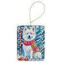 American Eskimo Christmas Porcelain Ornament