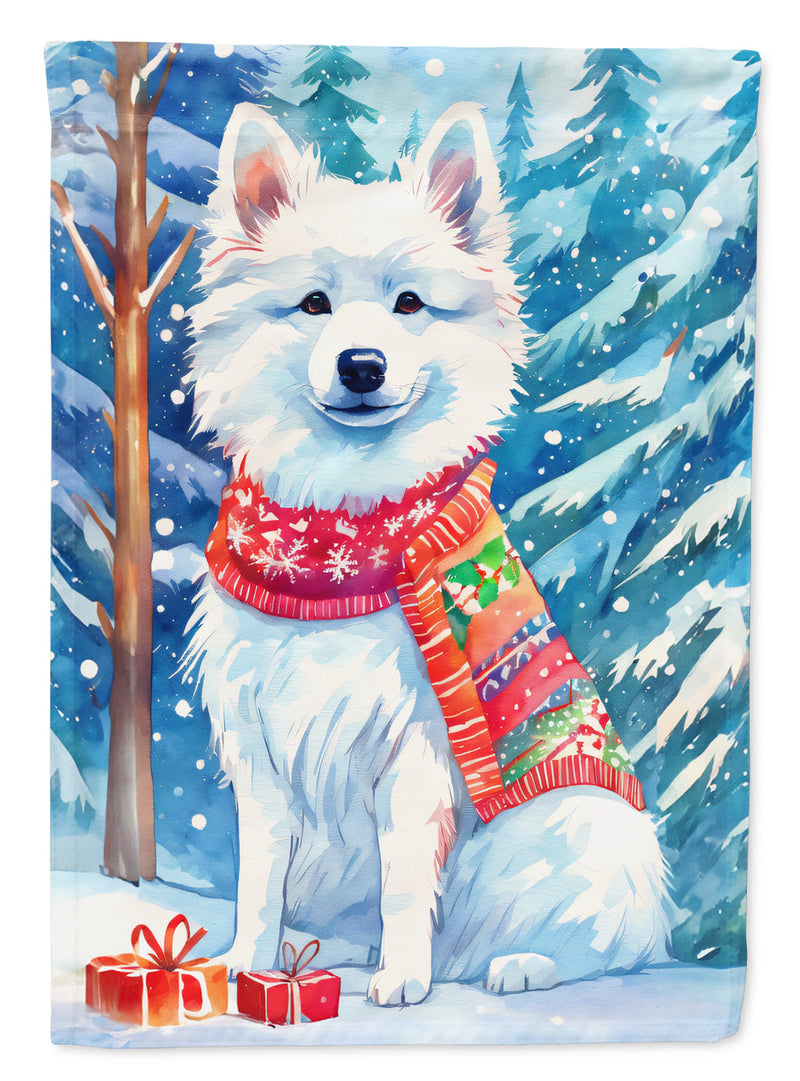 American Eskimo Christmas Garden Flag