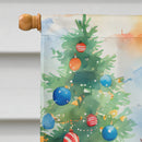 American Water Spaniel Christmas House Flag