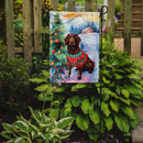 American Water Spaniel Christmas Garden Flag – Cozy Dog Holiday Decor with Tree & Presents