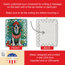 Bluetick Coonhound Christmas Porcelain Ornament