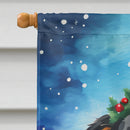 Border Collie Christmas House Flag