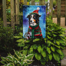 Border Collie Christmas Garden Flag – Cozy Dog Holiday Decor with Tree & Presents