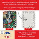 Border Collie Christmas Porcelain Ornament