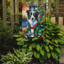 Border Collie Christmas Garden Flag – Cozy Dog Holiday Decor with Tree & Presents