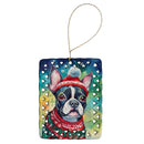Boston Terrier Christmas Porcelain Ornament