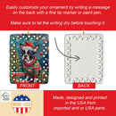 Boston Terrier Christmas Porcelain Ornament