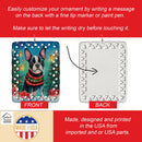 Boston Terrier Christmas Porcelain Ornament