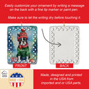 Boston Terrier Christmas Porcelain Ornament