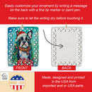 Boston Terrier Christmas Porcelain Ornament