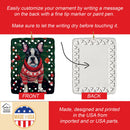 Boston Terrier Christmas Porcelain Ornament