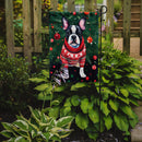 Boston Terrier Christmas Garden Flag – Cozy Dog Holiday Decor with Tree & Presents