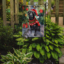 Black Labrador Retriever Christmas Garden Flag – Cozy Dog Holiday Decor with Tree & Presents