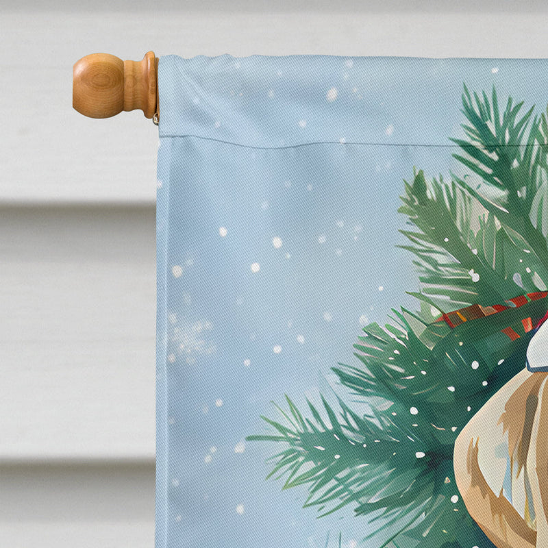 Yellow Labrador Retriever Christmas House Flag