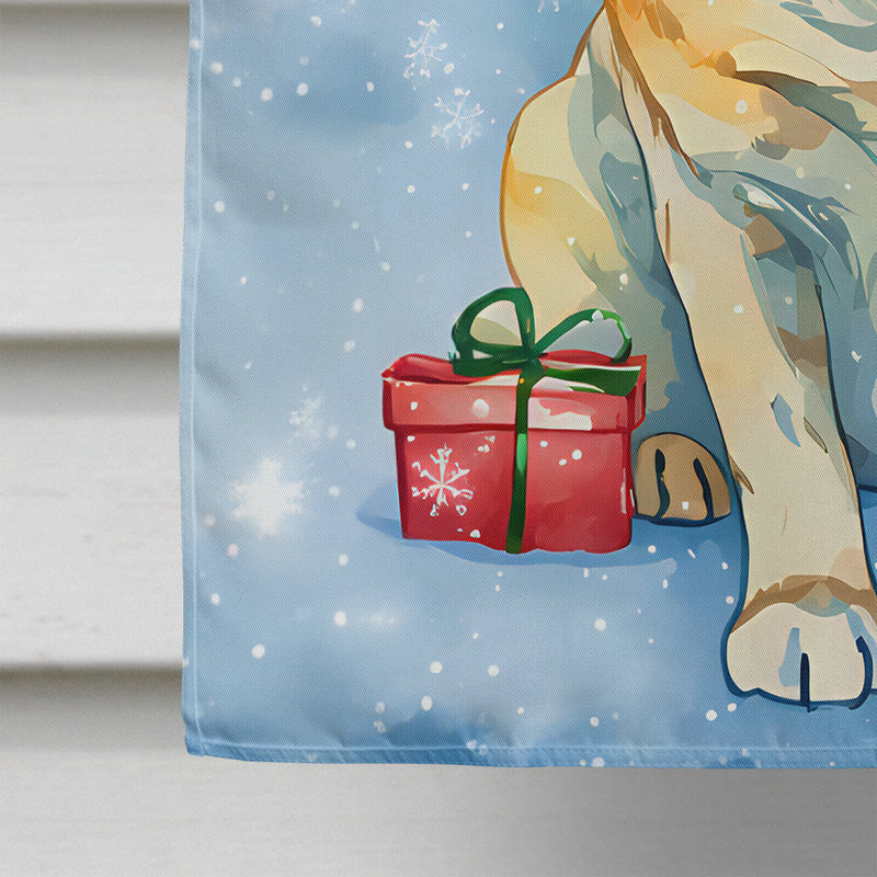 Yellow Labrador Retriever Christmas House Flag