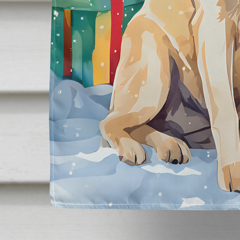 Yellow Labrador Retriever Christmas House Flag