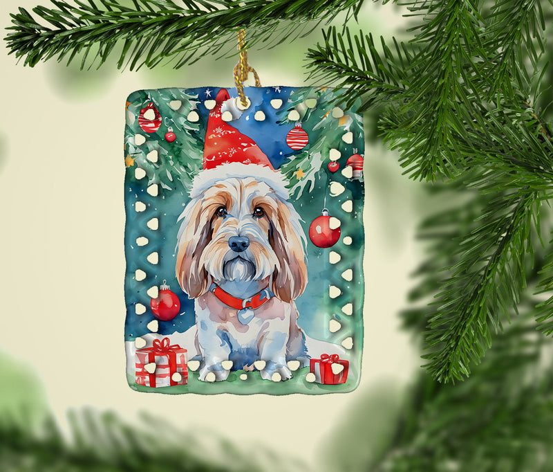 Petit Basset Griffon Vendeen Christmas Porcelain Ornament