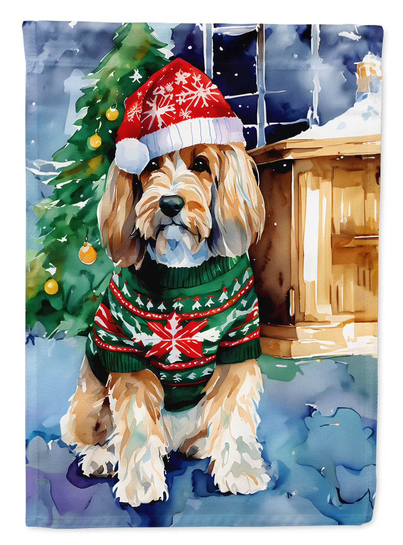 Petit Basset Griffon Vendeen Christmas House Flag