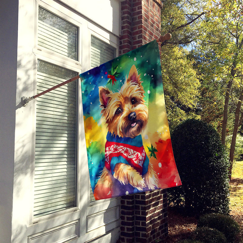 Yorkshire Terrier Yorkie Christmas House Flag