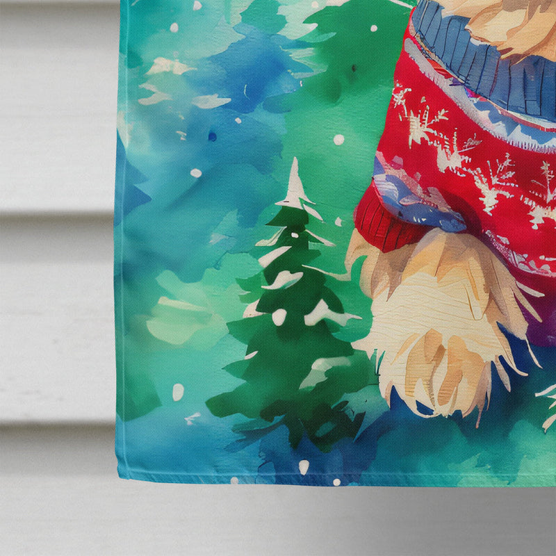 Yorkshire Terrier Yorkie Christmas House Flag