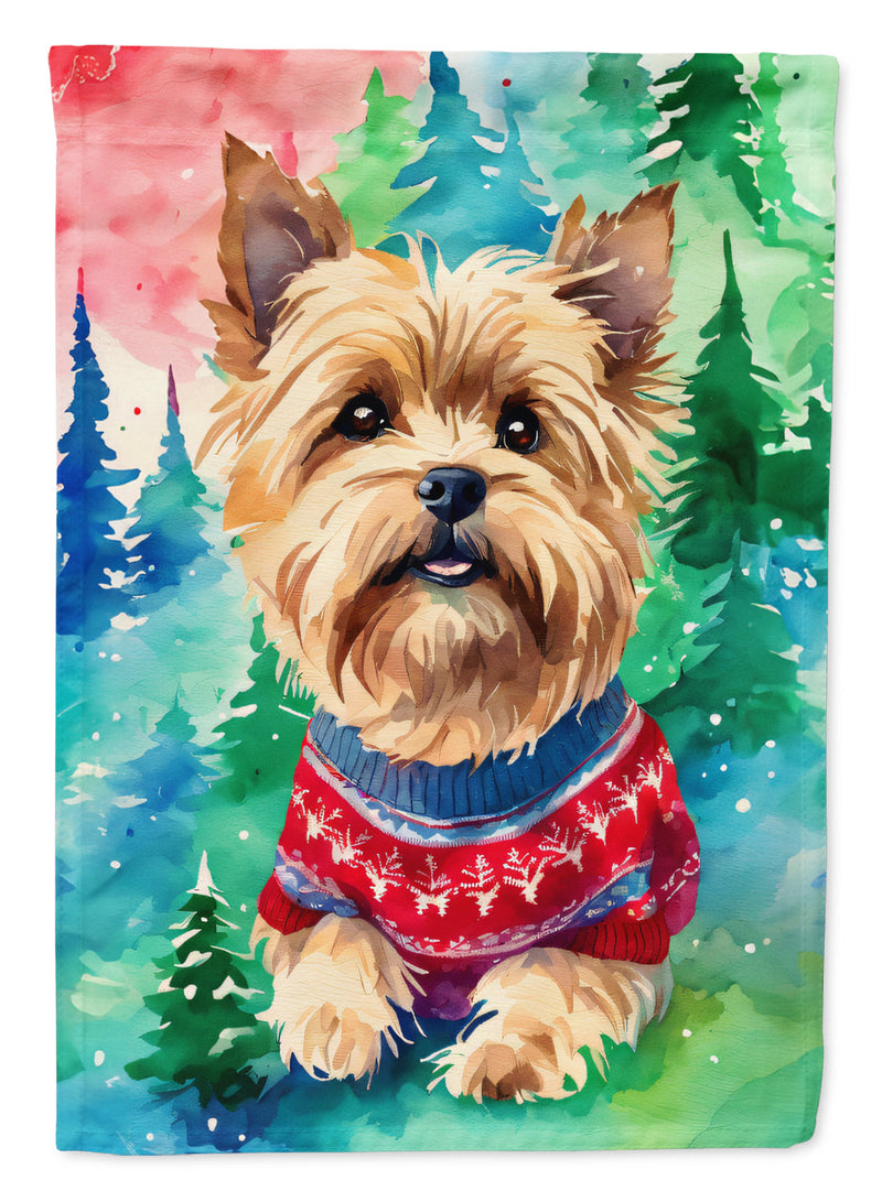 Yorkshire Terrier Yorkie Christmas House Flag