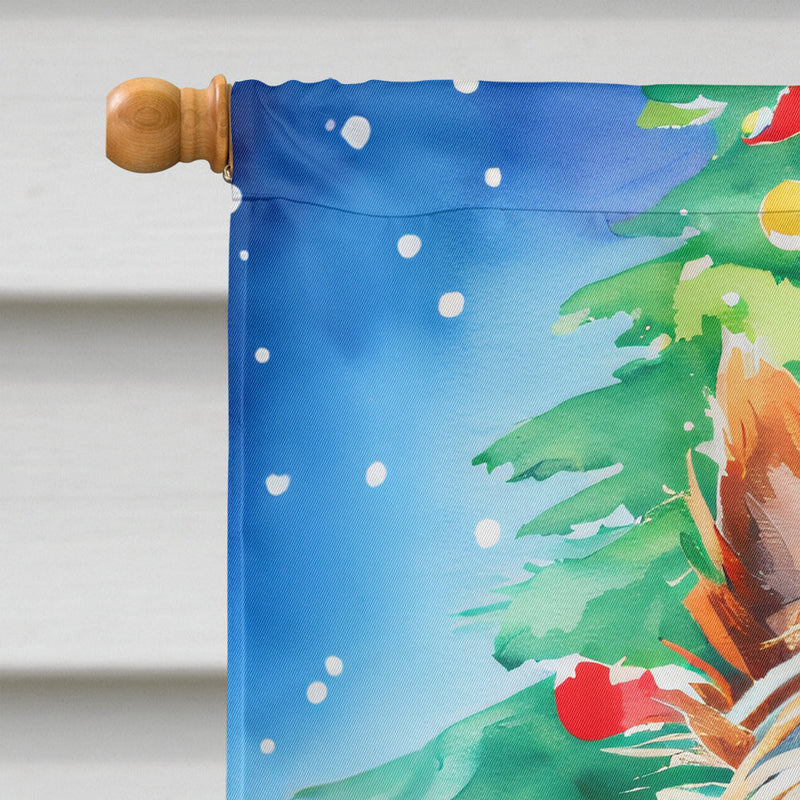 Yorkshire Terrier Yorkie Christmas House Flag