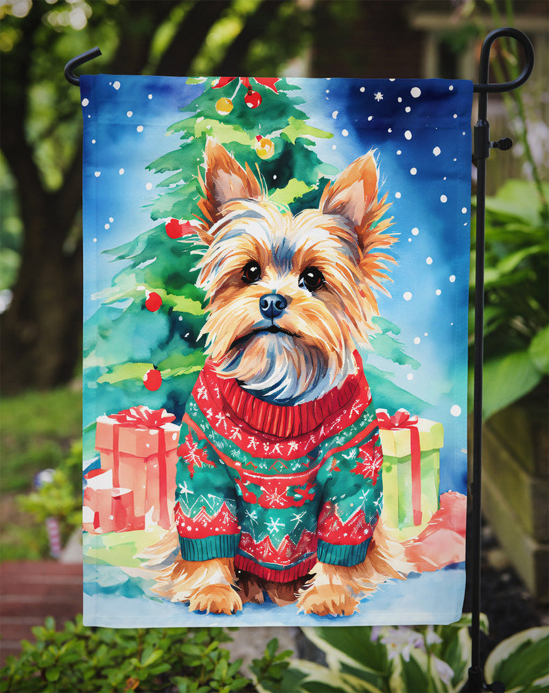 Yorkshire Terrier Yorkie Christmas Garden Flag