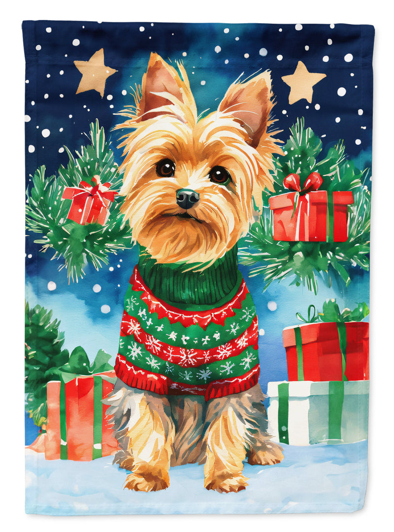 Yorkshire Terrier Yorkie Christmas House Flag