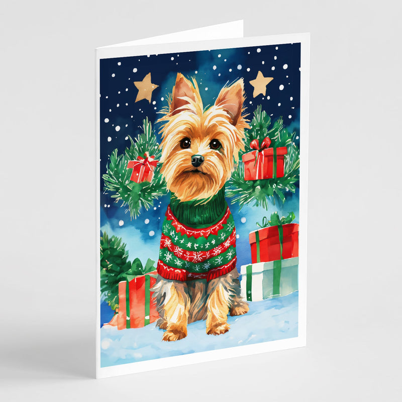 Yorkshire Terrier Yorkie Christmas Greeting Cards Pack of 8