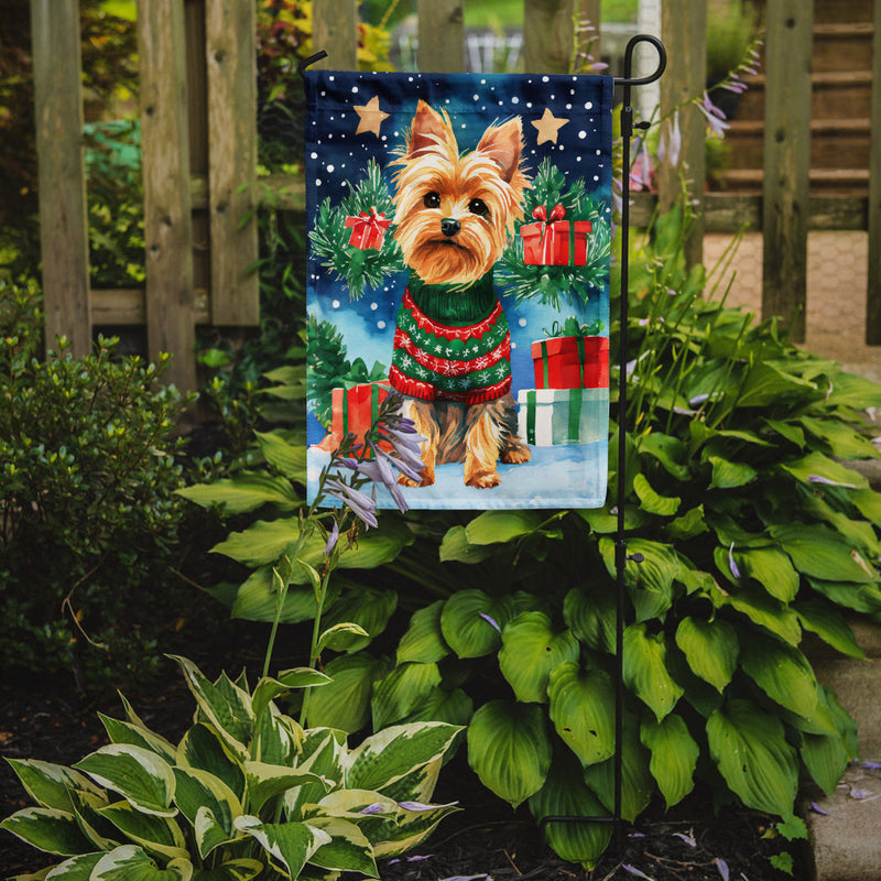 Yorkshire Terrier Yorkie Christmas Garden Flag