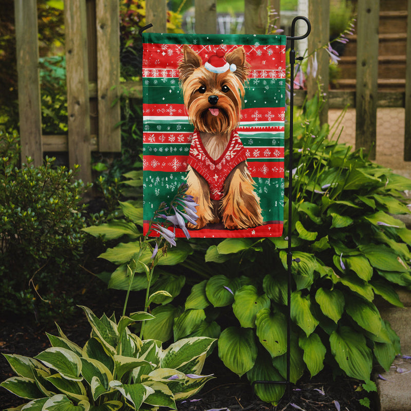 Yorkshire Terrier Yorkie Christmas Garden Flag