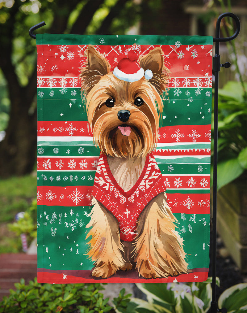 Yorkshire Terrier Yorkie Christmas Garden Flag