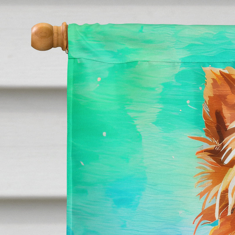 Yorkshire Terrier Yorkie Christmas House Flag