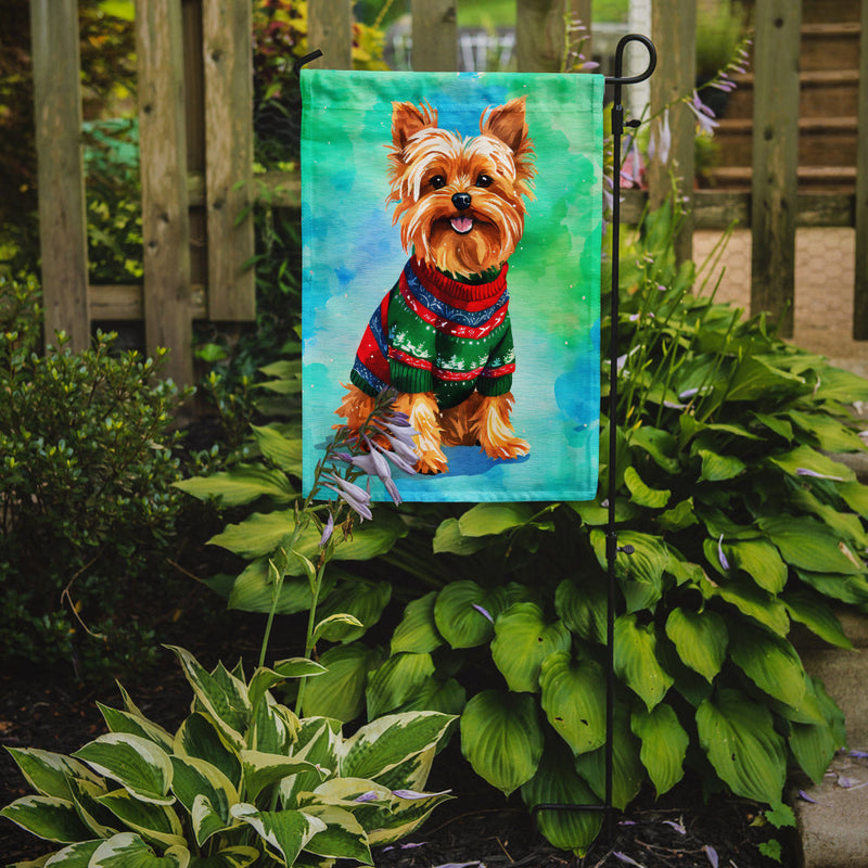 Yorkshire Terrier Yorkie Christmas Garden Flag