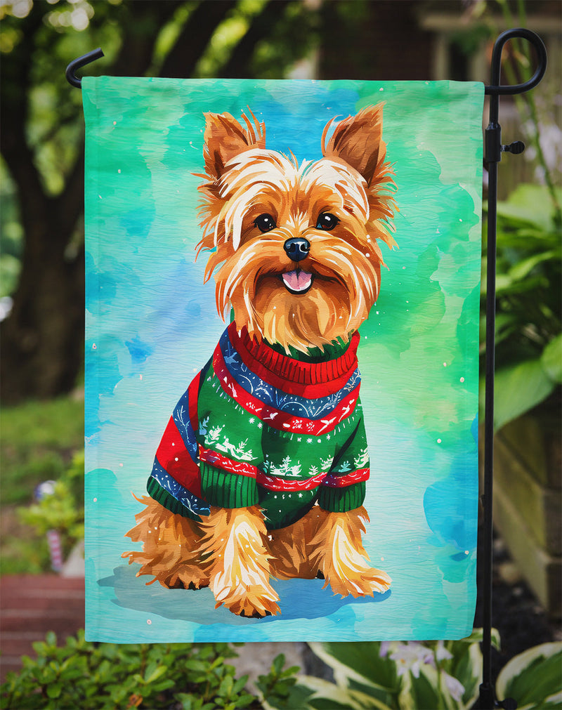 Yorkshire Terrier Yorkie Christmas Garden Flag