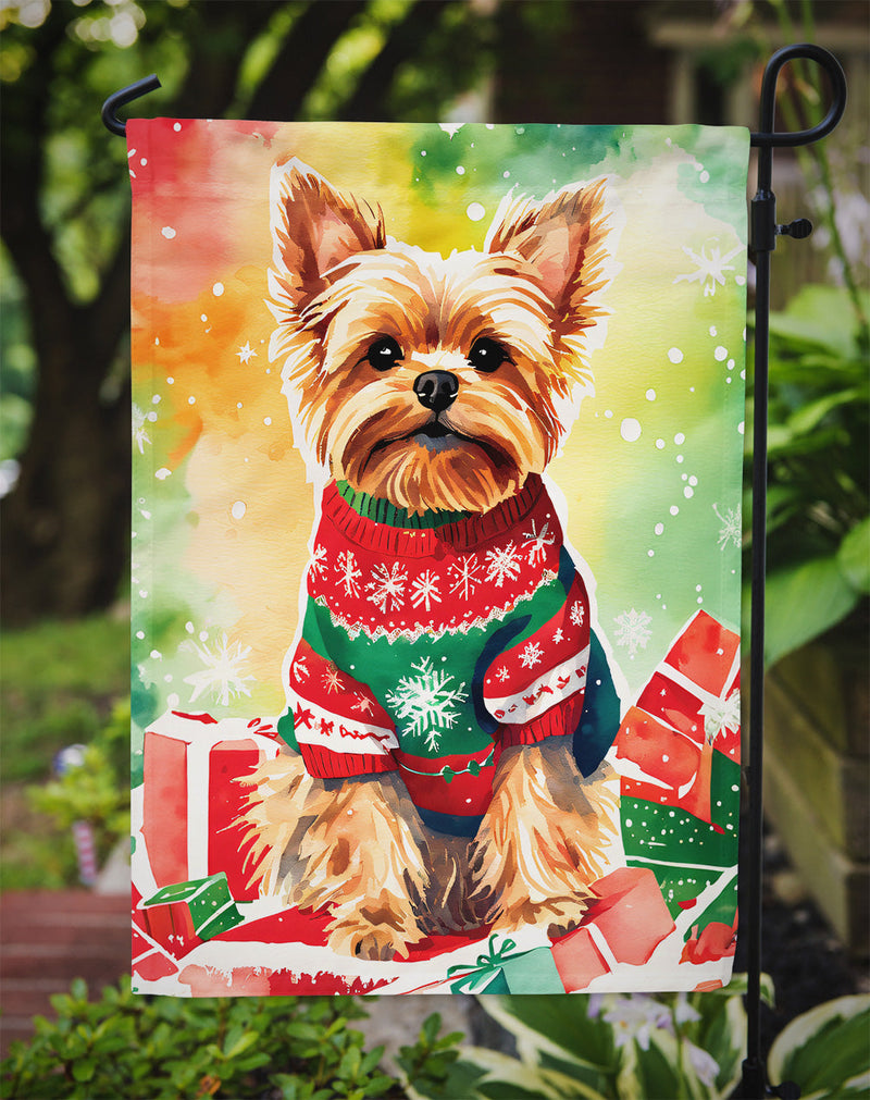 Yorkshire Terrier Yorkie Christmas Garden Flag