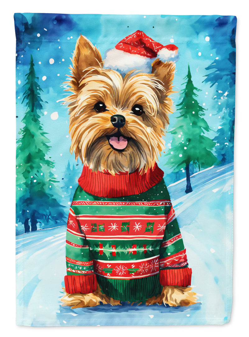 Yorkshire Terrier Yorkie Christmas House Flag